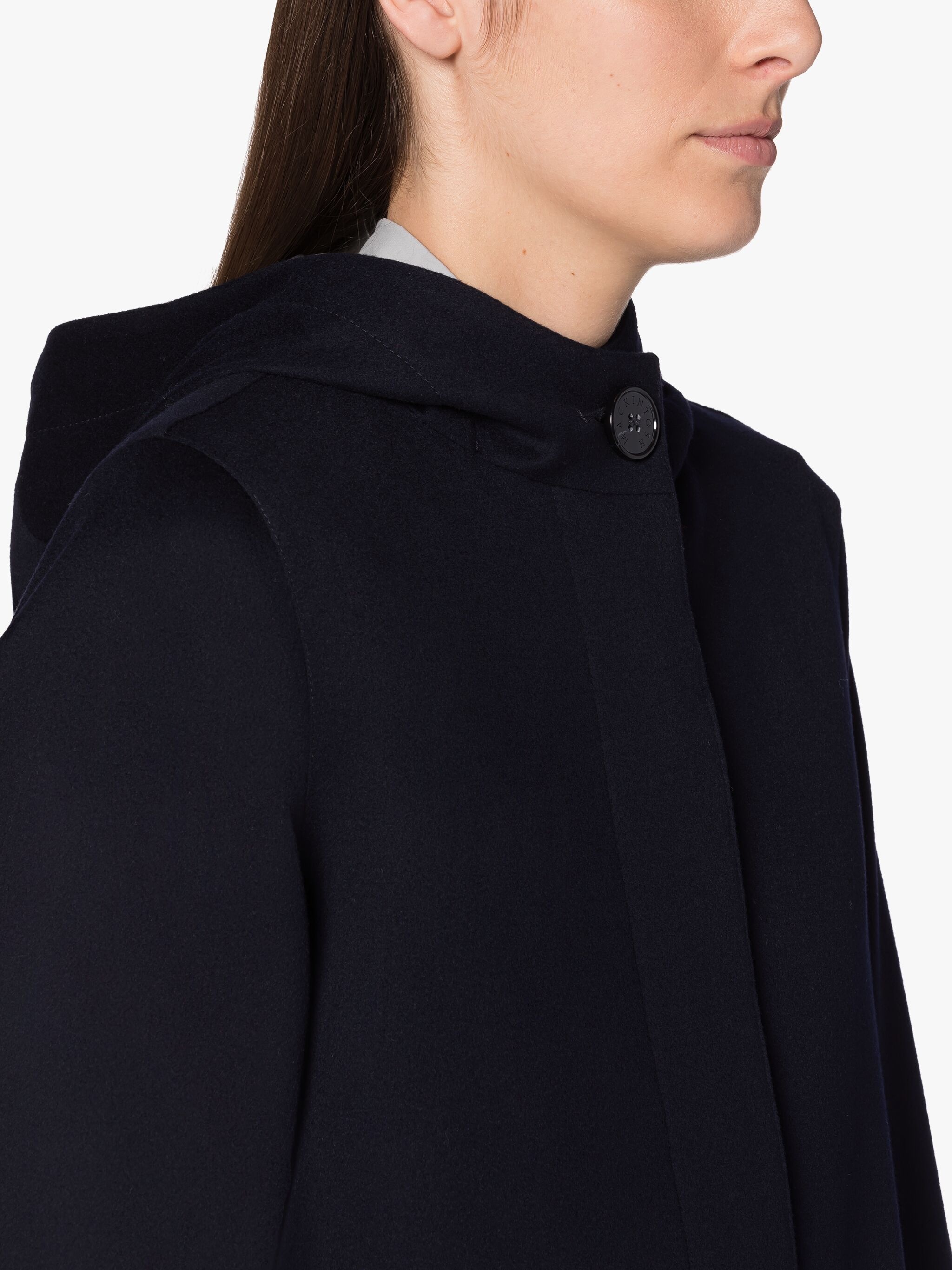 INNES NAVY STORM SYSTEM WOOL HOODED COAT - 5