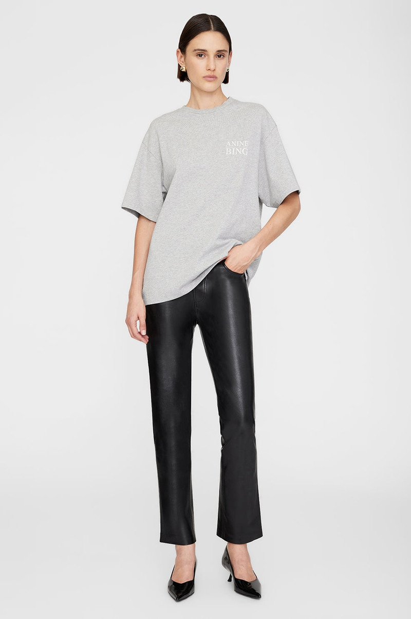 ANINE BING Myers Tee Serif NY - Washed Heather Grey outlook