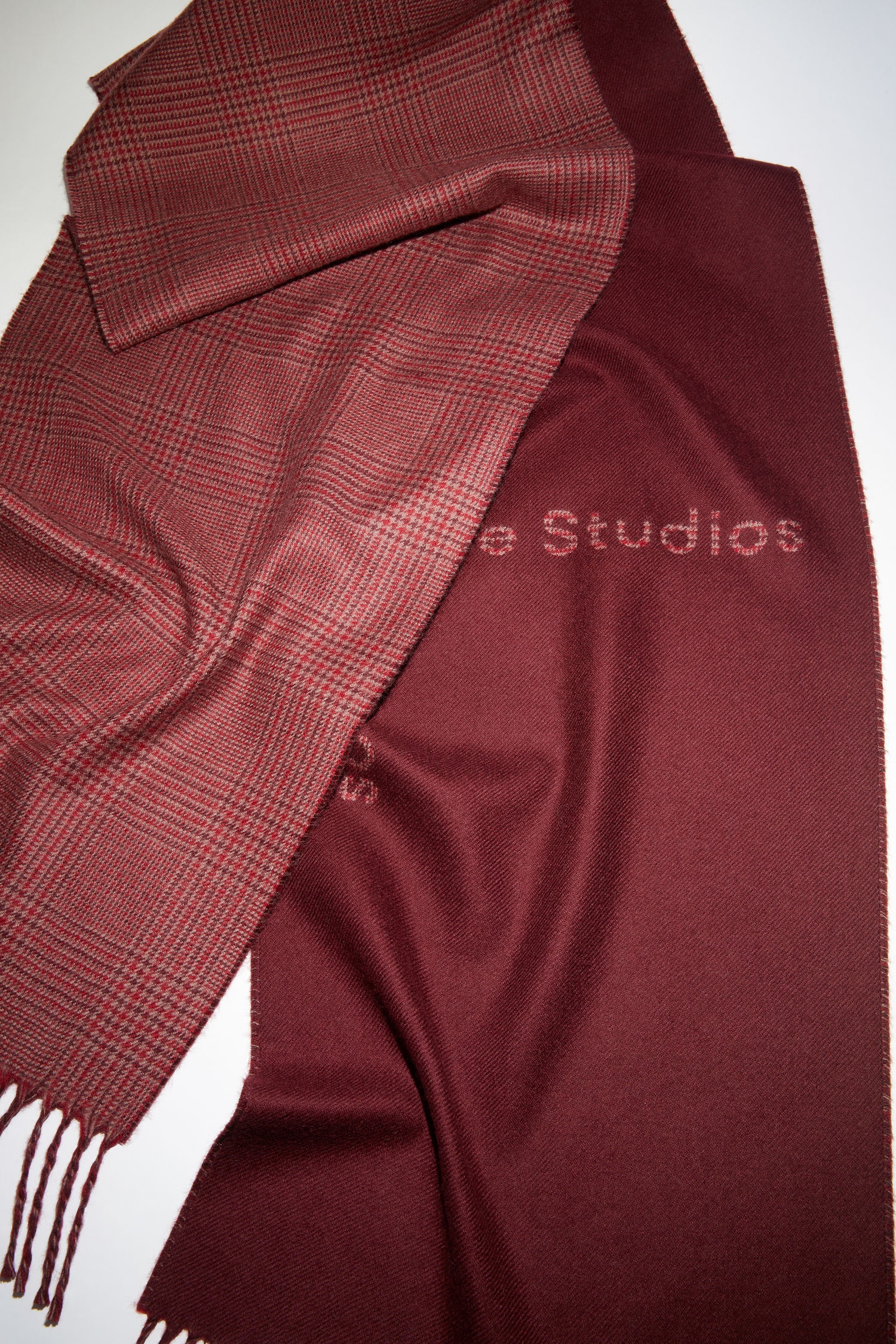 Double face scarf - Burgundy - 4