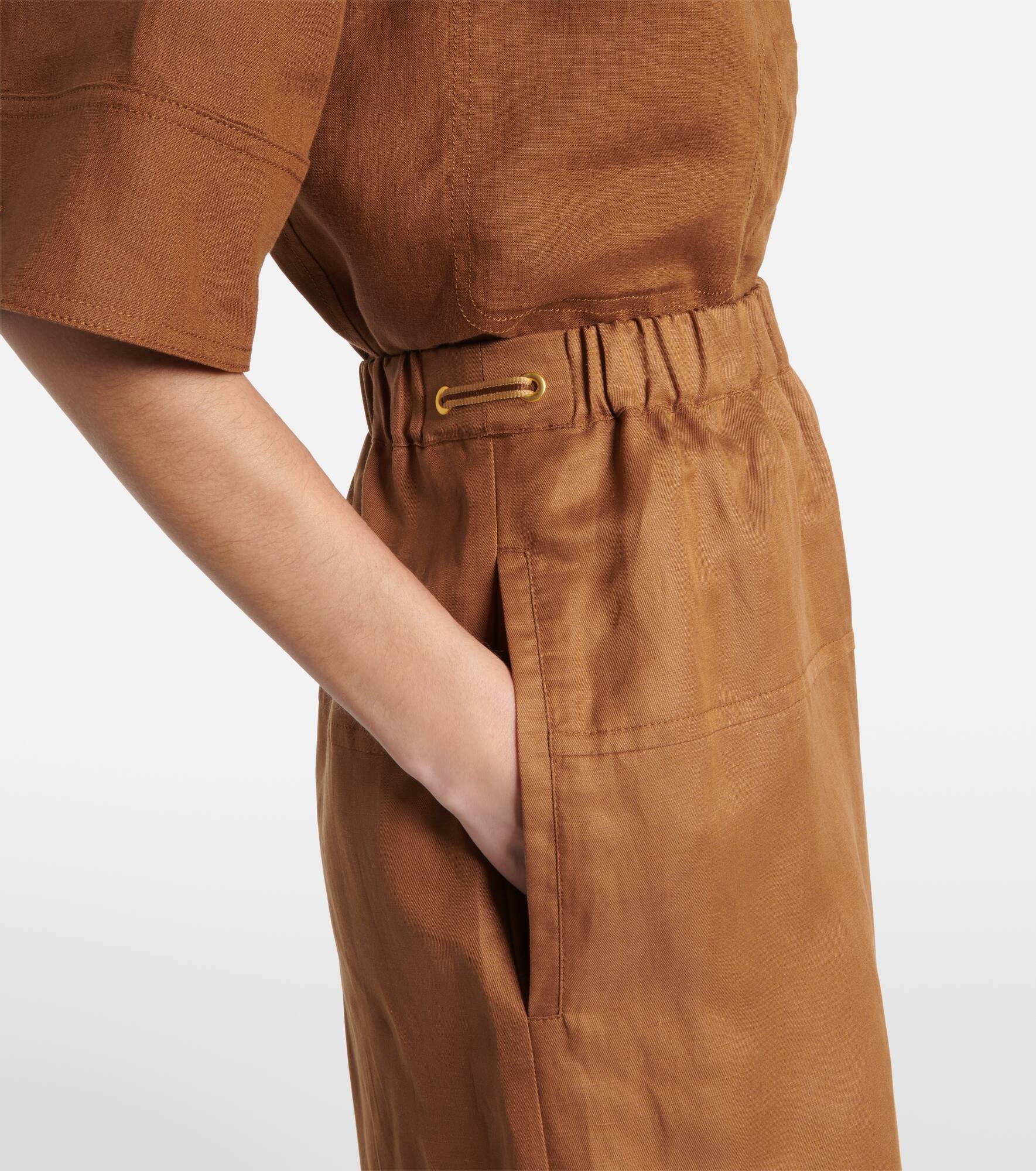 Onore linen and silk twill wide-leg pants - 5
