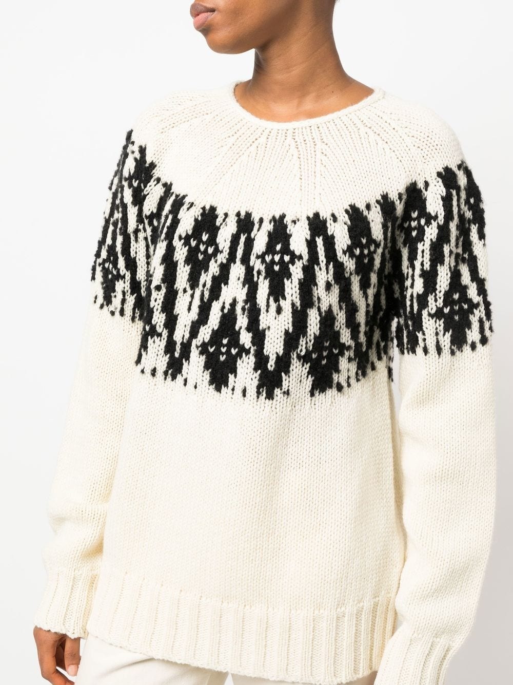 patterned-jacquard knitted jumper - 5