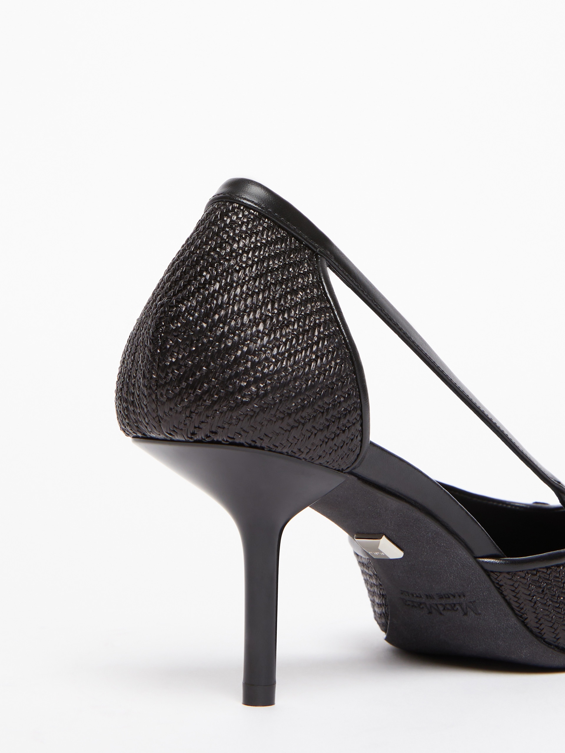 STRAWPUMP Raffia-effect court shoes - 5
