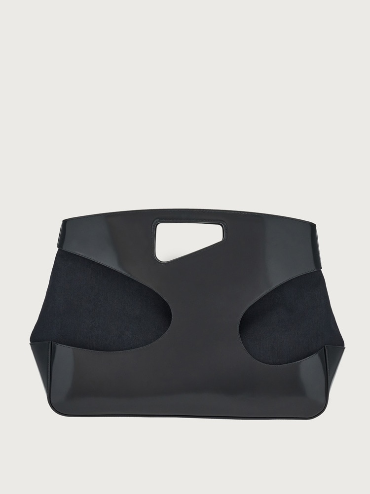 TOP HANDLE BAG WITH CUT-OUT DETAILING - 4