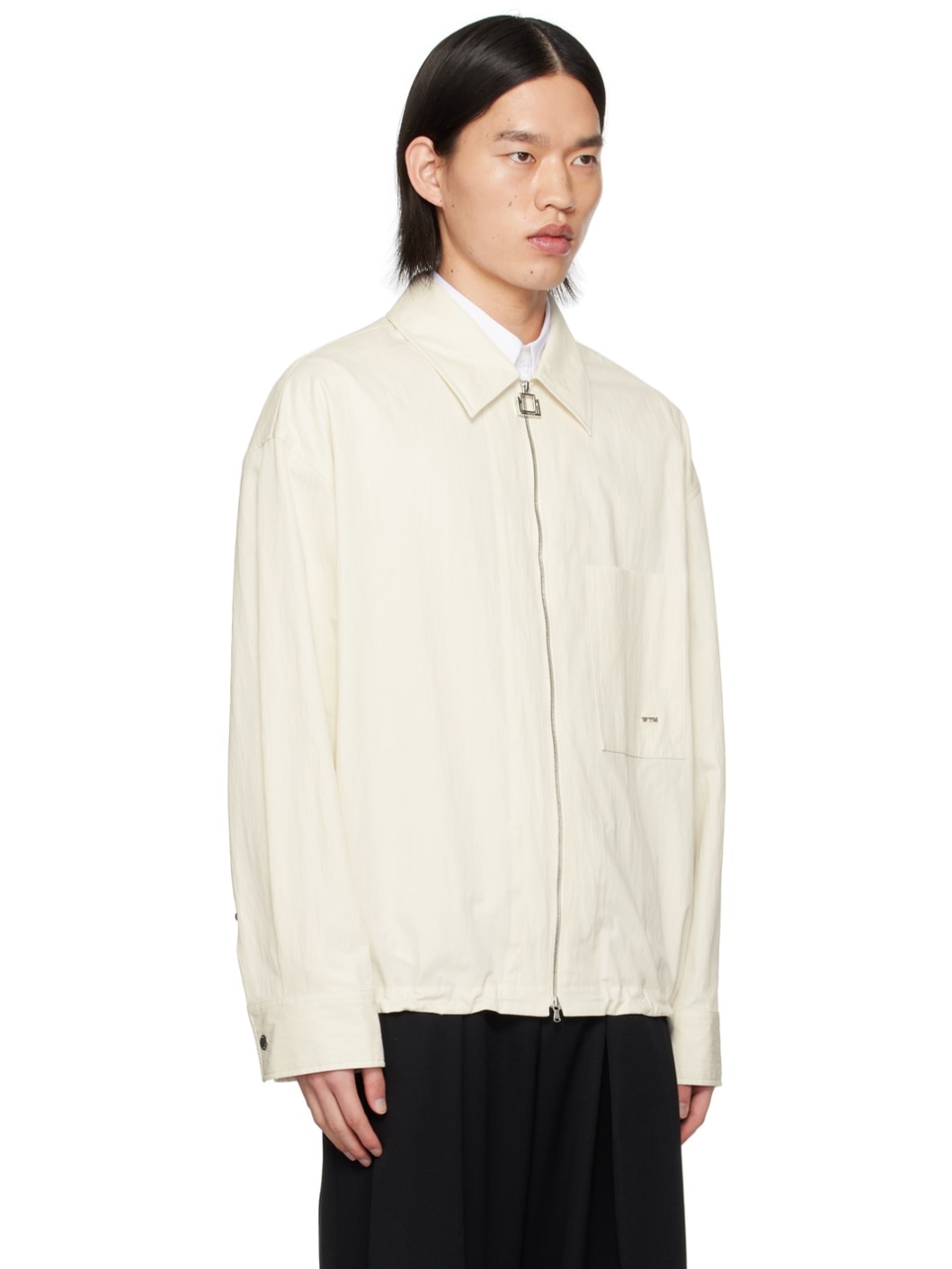 Off-White Zip Up Shirt - 2