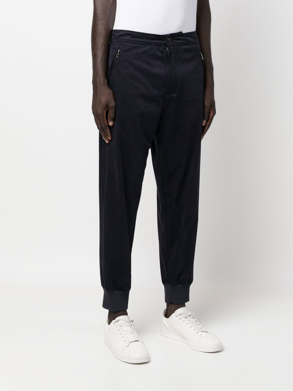 cuffed tapered-leg trousers - 3