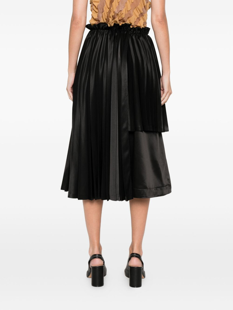 pleated asymmetric midi skirt 4