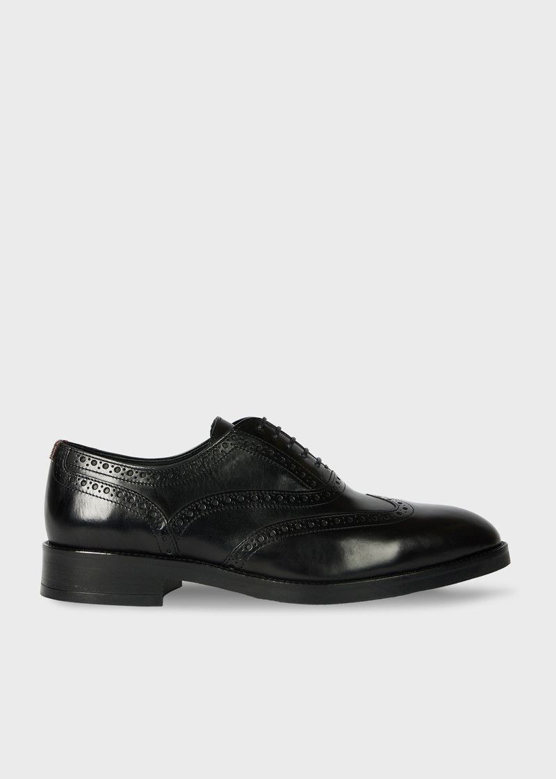 Black Leather 'Mills' Brogues 1