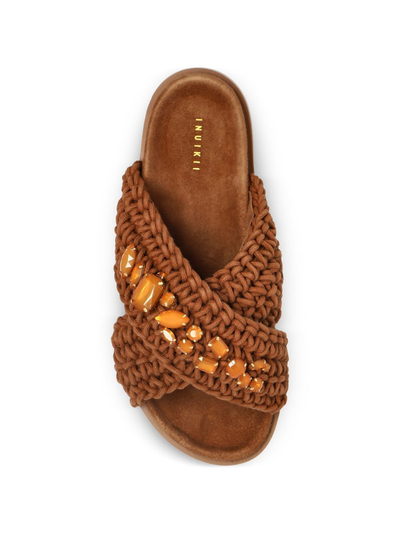 jewel-embellished flat sandals 3