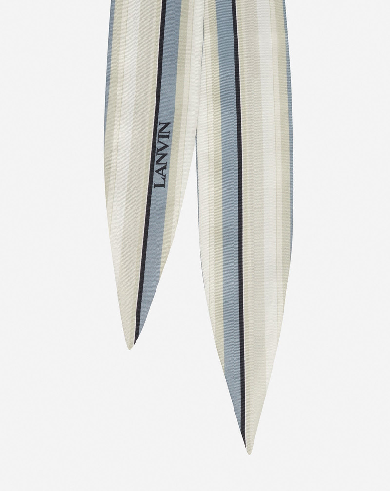 Lanvin STRIPED SILK HEADBAND WITH SMALL LEAVES outlook