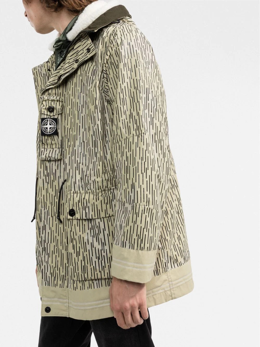 Rain Camo print layered parka - 3