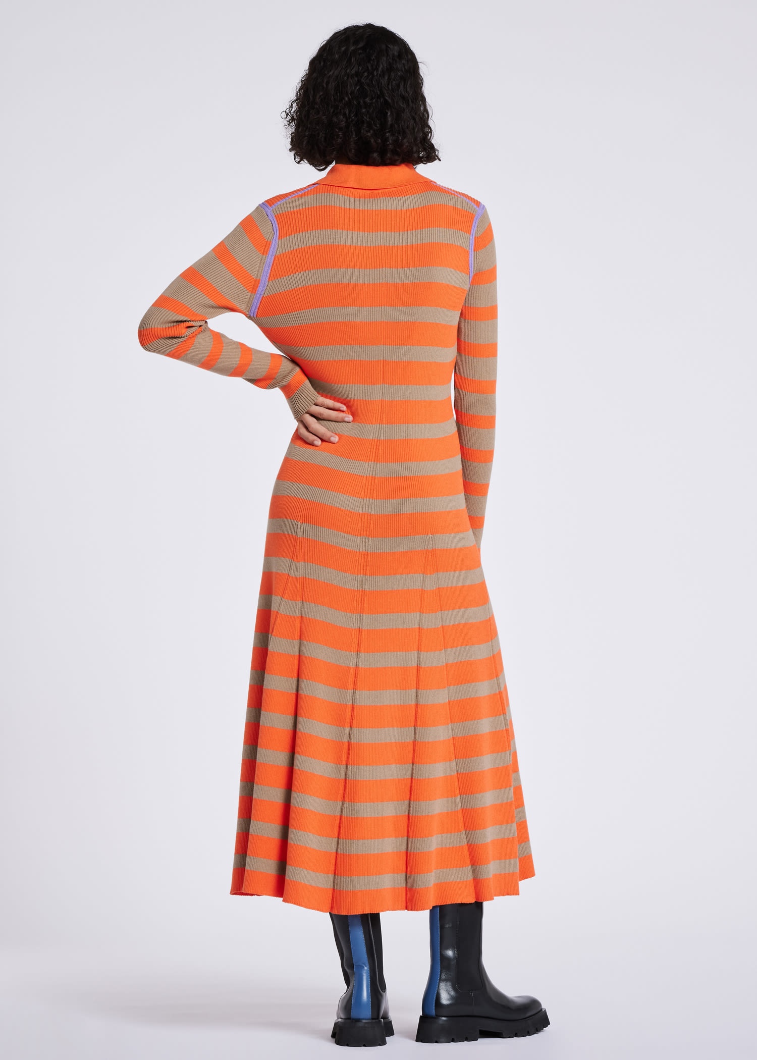 Stripe Knitted Cotton Dress - 6