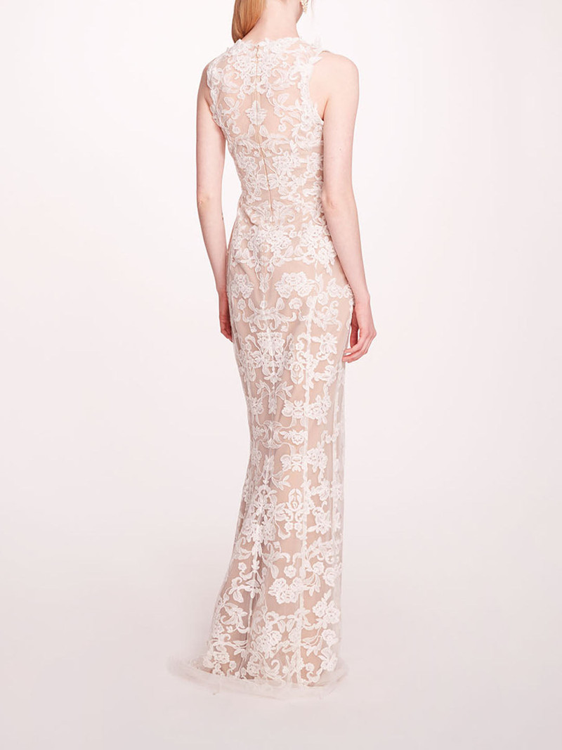 Marchesa CORDED COLUMN GOWN outlook