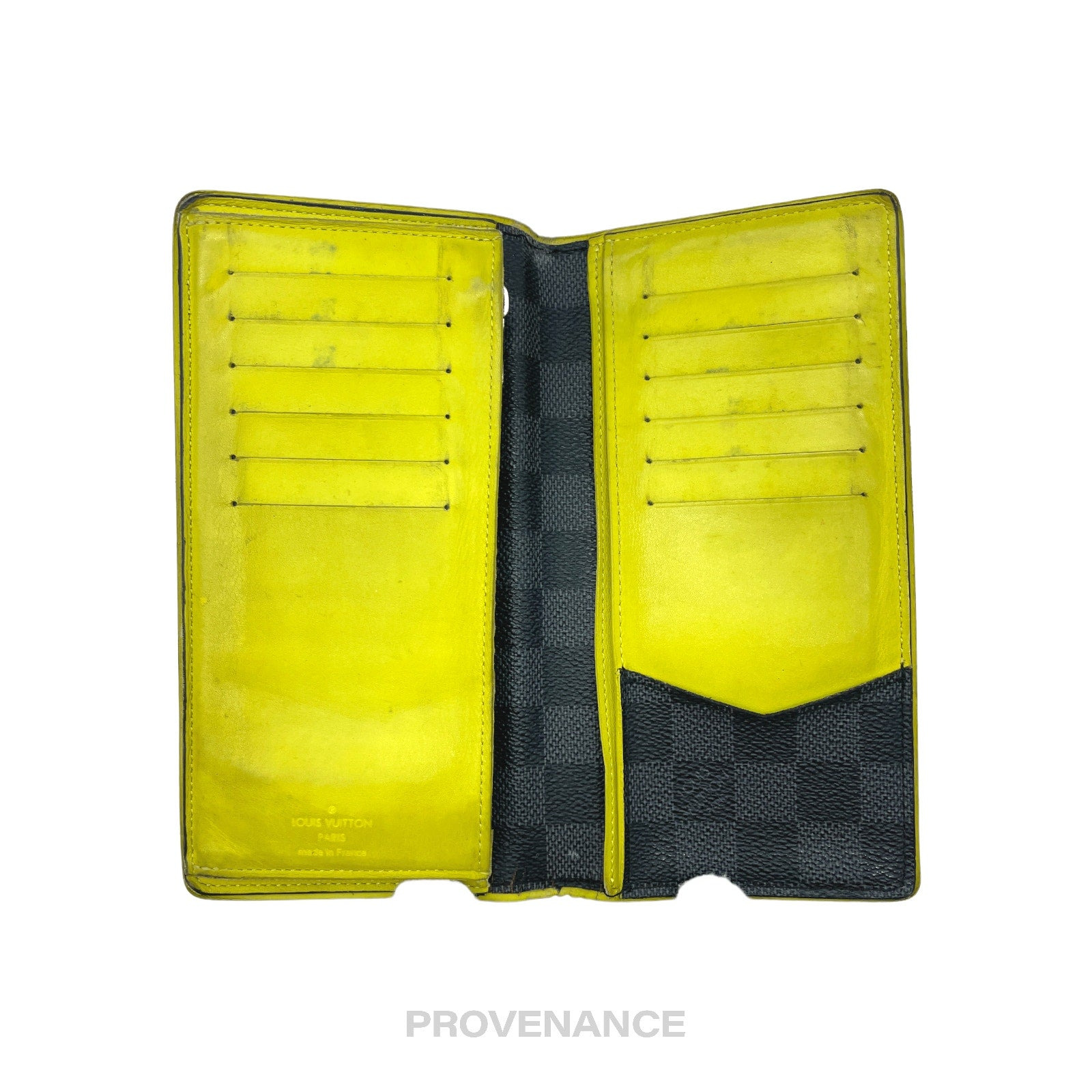 Louis Vuitton Brazza Long Wallet - Damier Graphite Yellow - 6