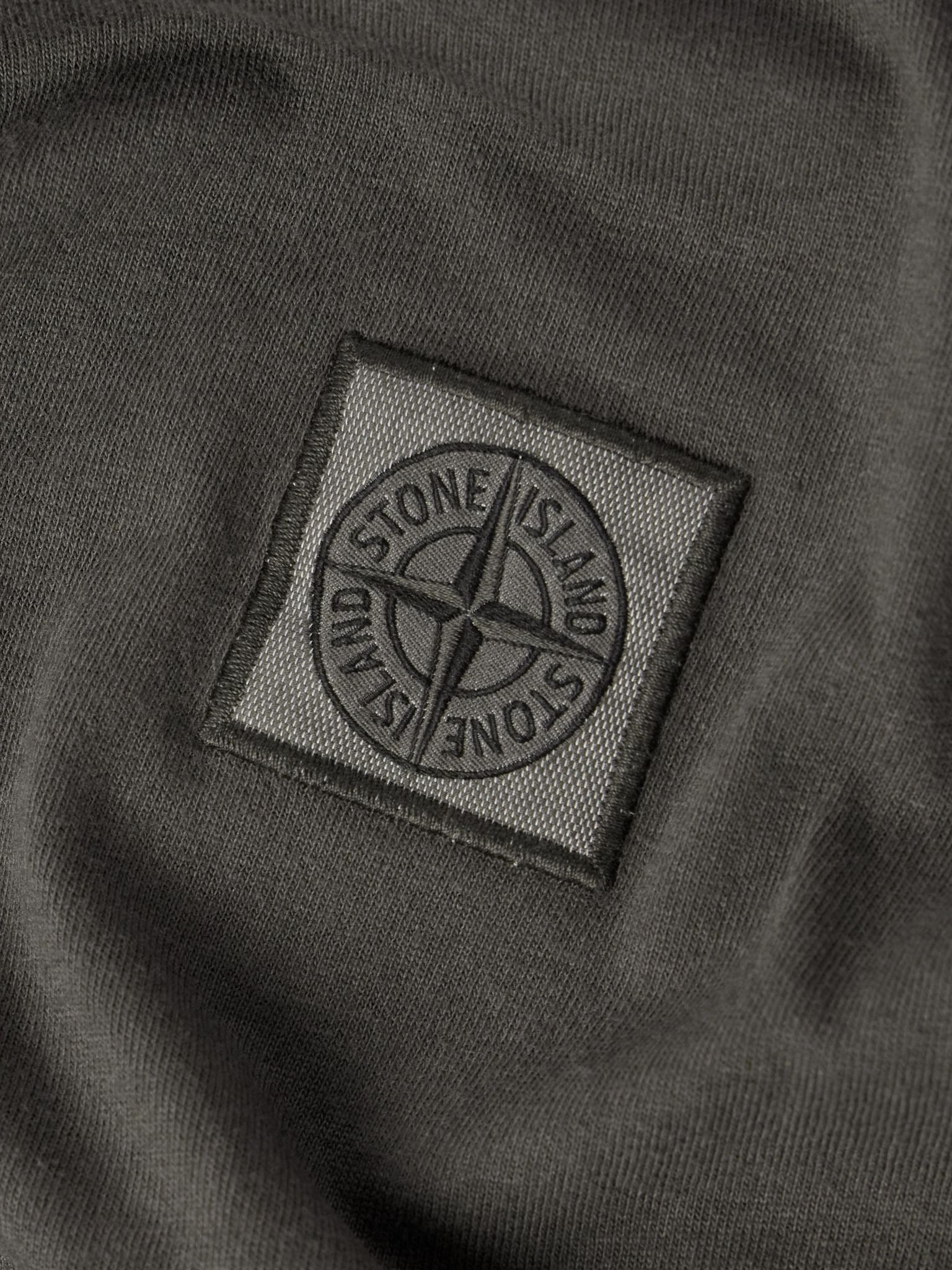 Logo-Appliquéd Cotton-Jersey T-Shirt Gray - 5