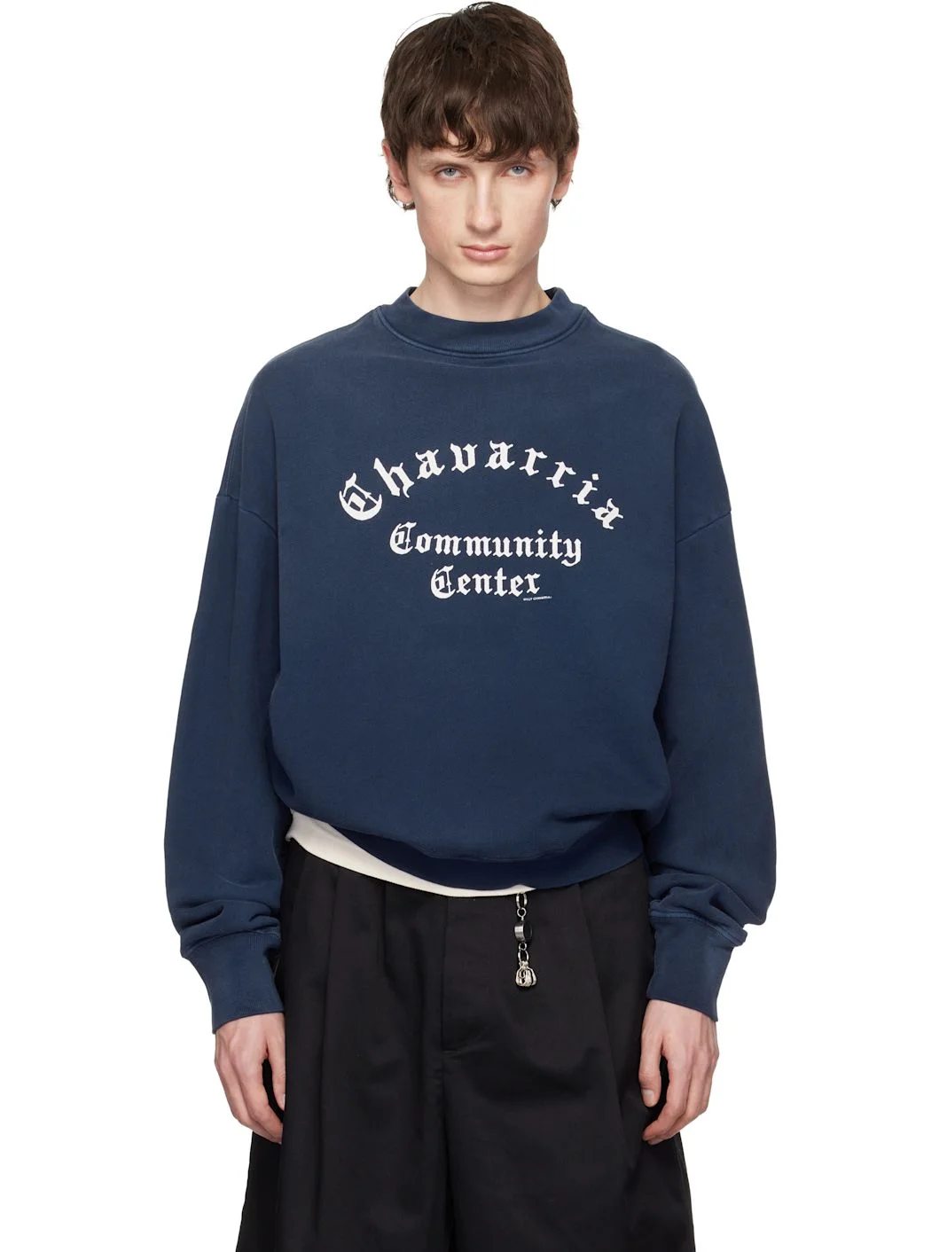 Navy 'Chavarria Community Center' Hooligan Sweatshirt - 1