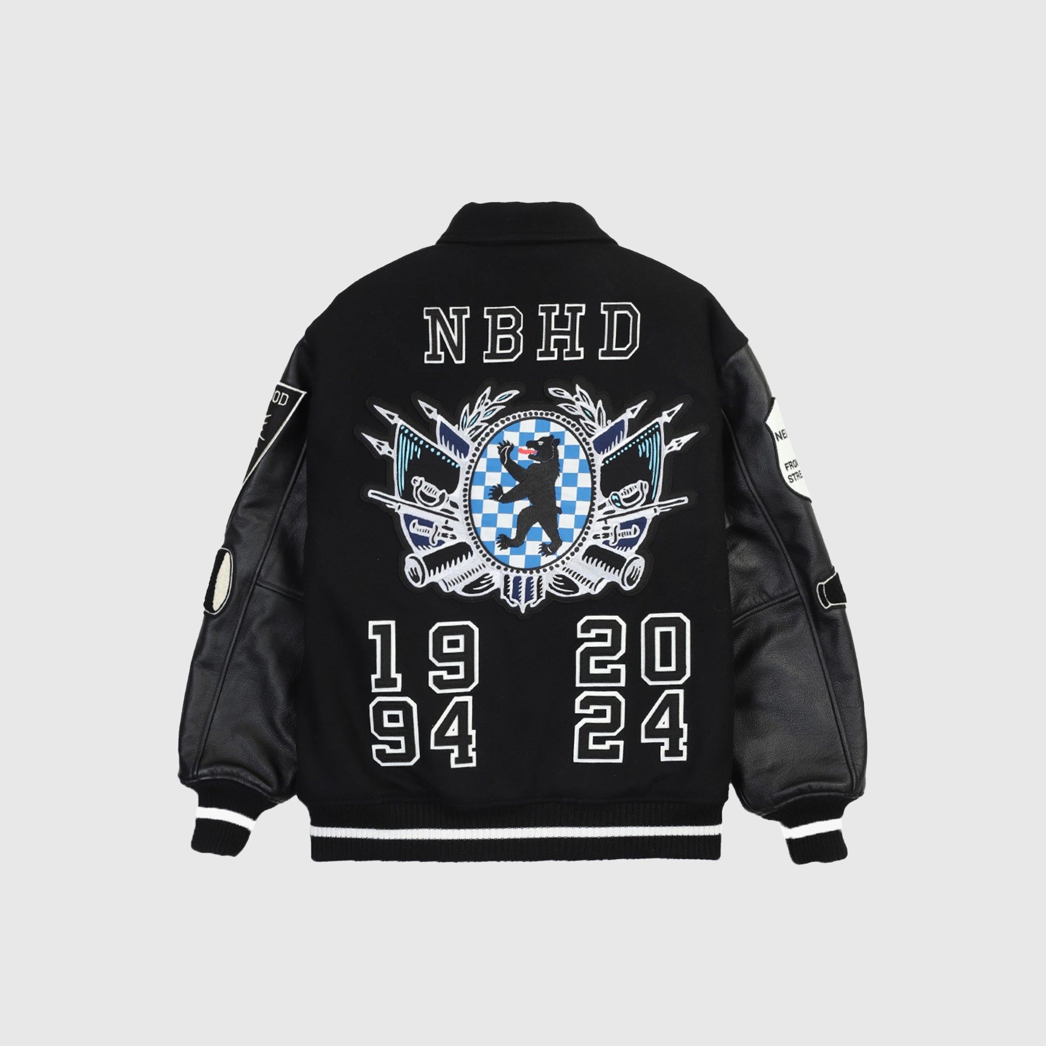 新品未使用 23AW NEIGHBORHOOD STADIUM JACKET M Neighborhood Stadium Jacket Black×White | END. (US)