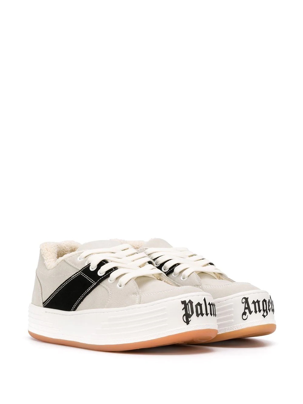 logo-print stripe-detail sneakers - 2