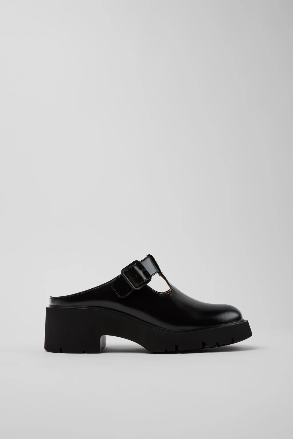 Milah Black Leather Sandals for Women. - 1
