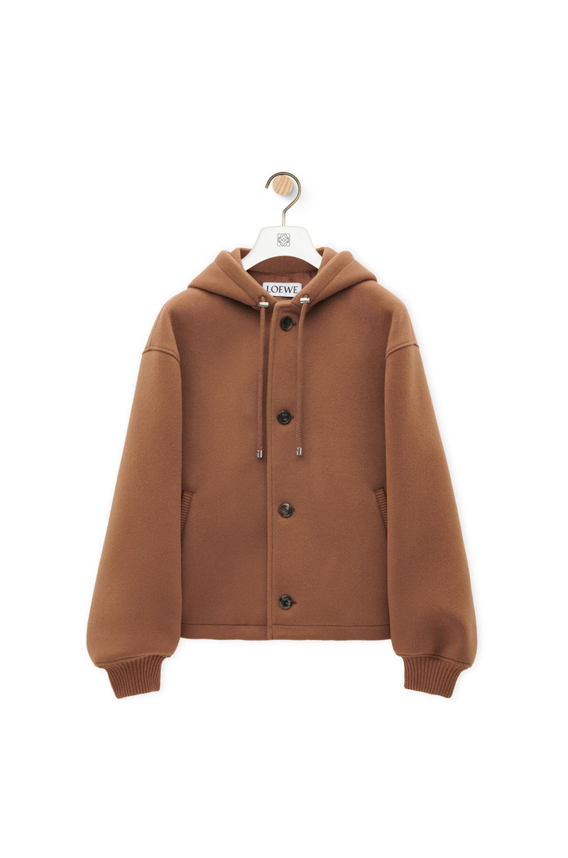 Hooded jacket in wool 1