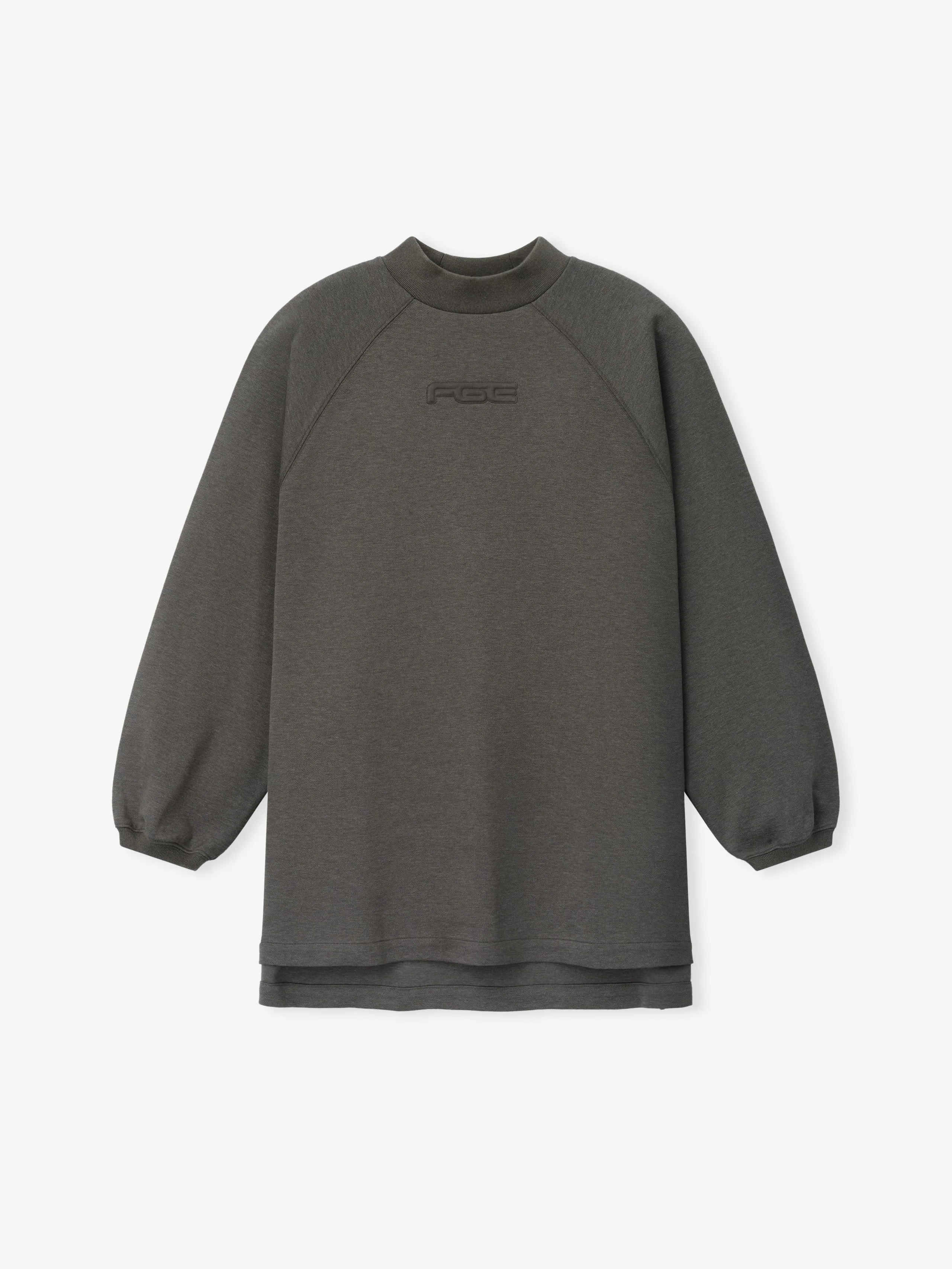 Pique 90s Relaxed Mockneck Raglan LS Tee - 1