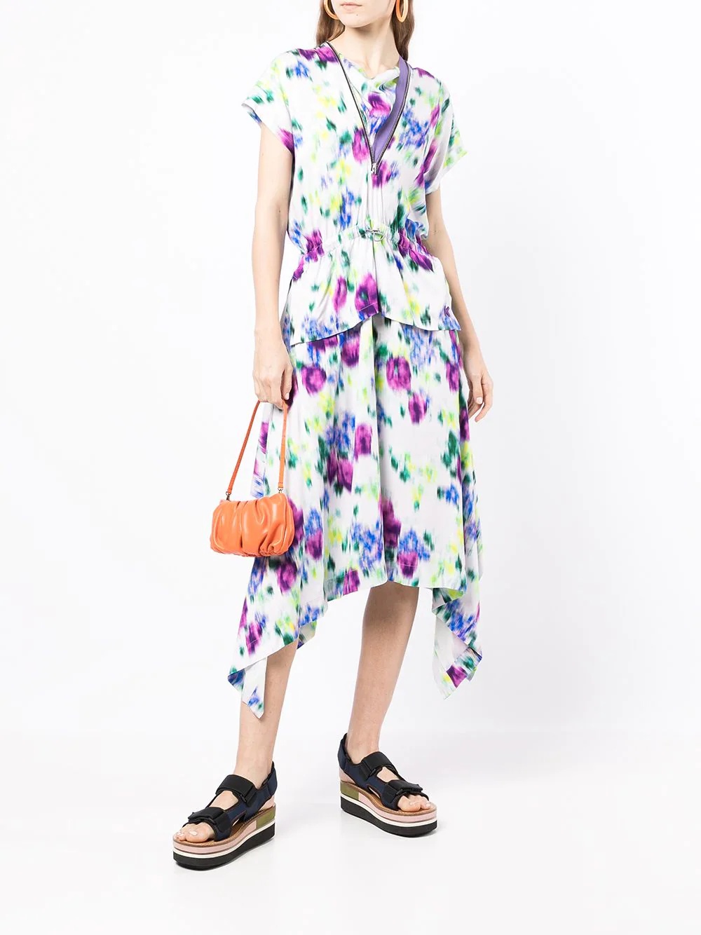 floral-print midi dress - 2