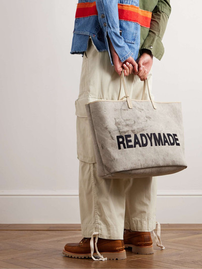 Readymade Dorothy Large Nubuck-Trimmed Logo-Embroidered Canvas Tote Bag outlook