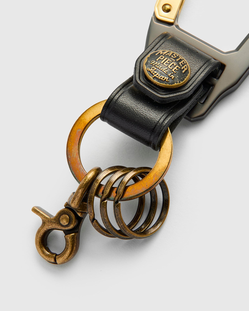 master-piece Carabiner Keychain in Black outlook