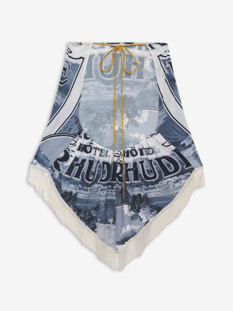 Rhude CITY-PRINT GATHERED TOP outlook