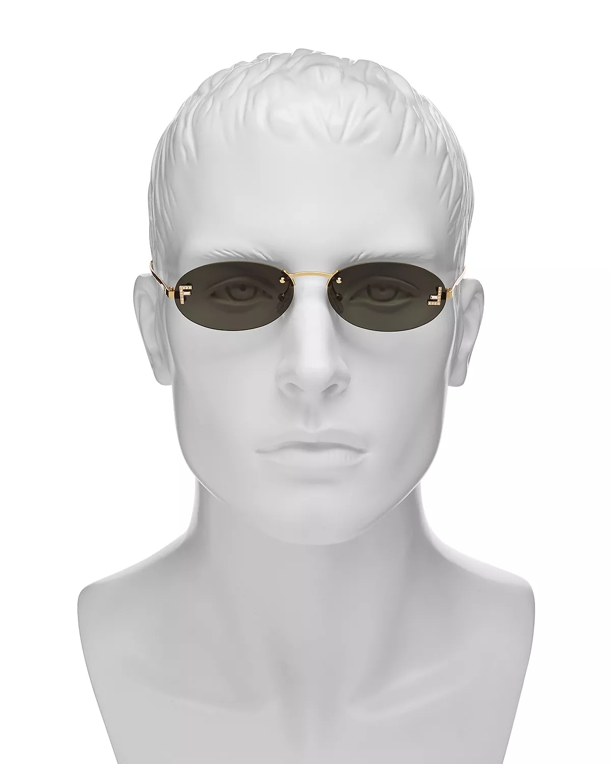 Rimless Round Sunglasses, 54mm - 3