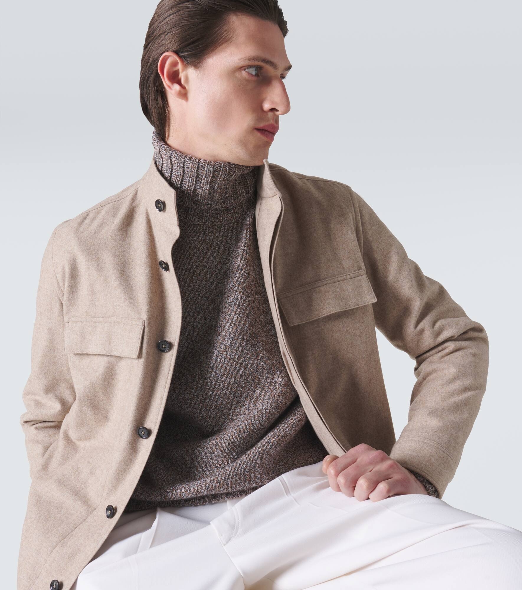 Cashmere turtleneck top - 5