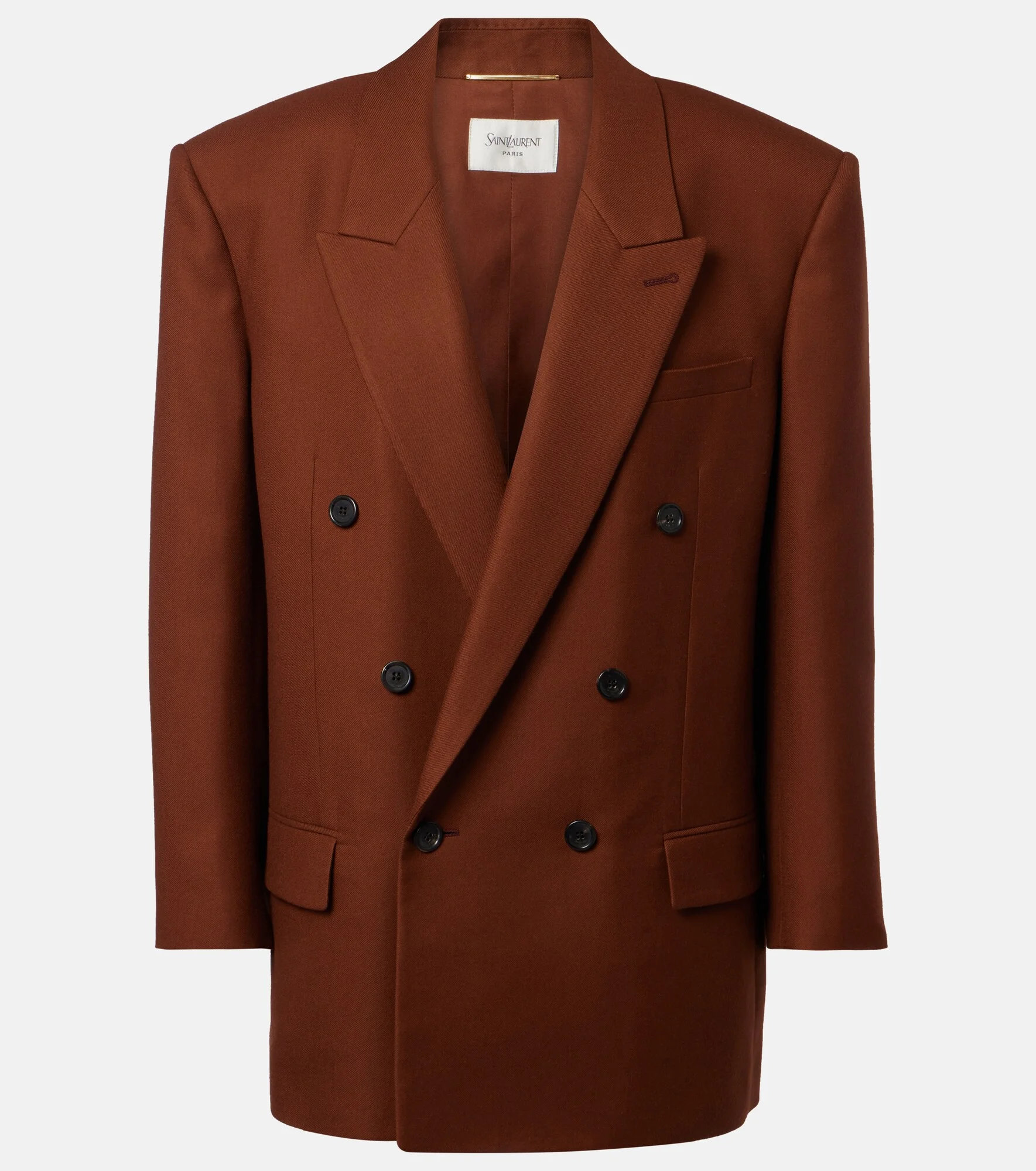 Double-breasted cashmere blazer - 1