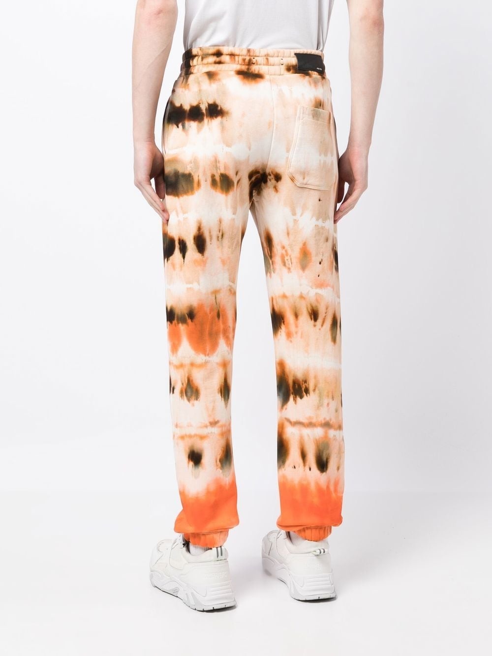 tie-dye print cotton track pants - 4