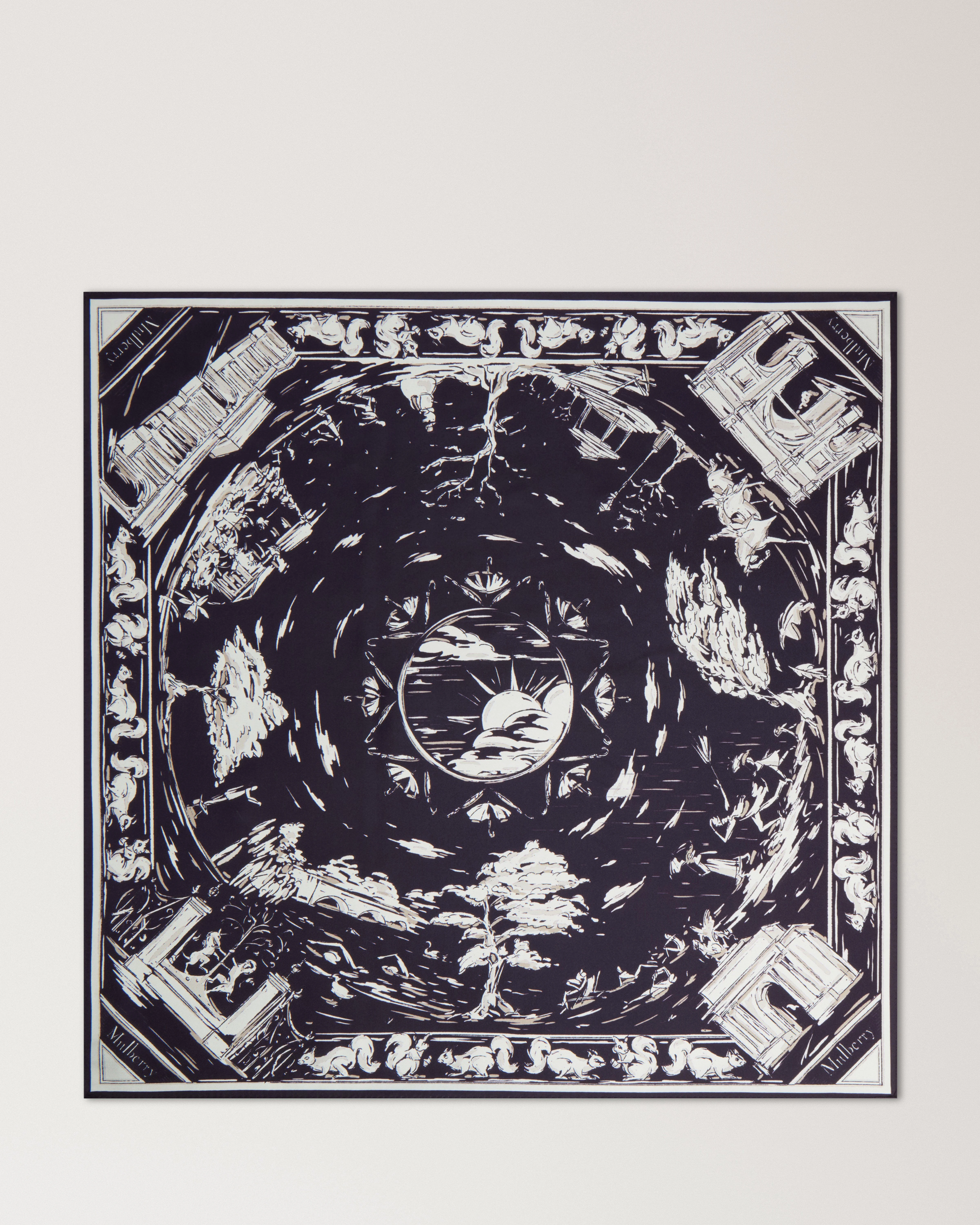 Square Scarf - British Park
Deep Aubergine Silk Twill - 1