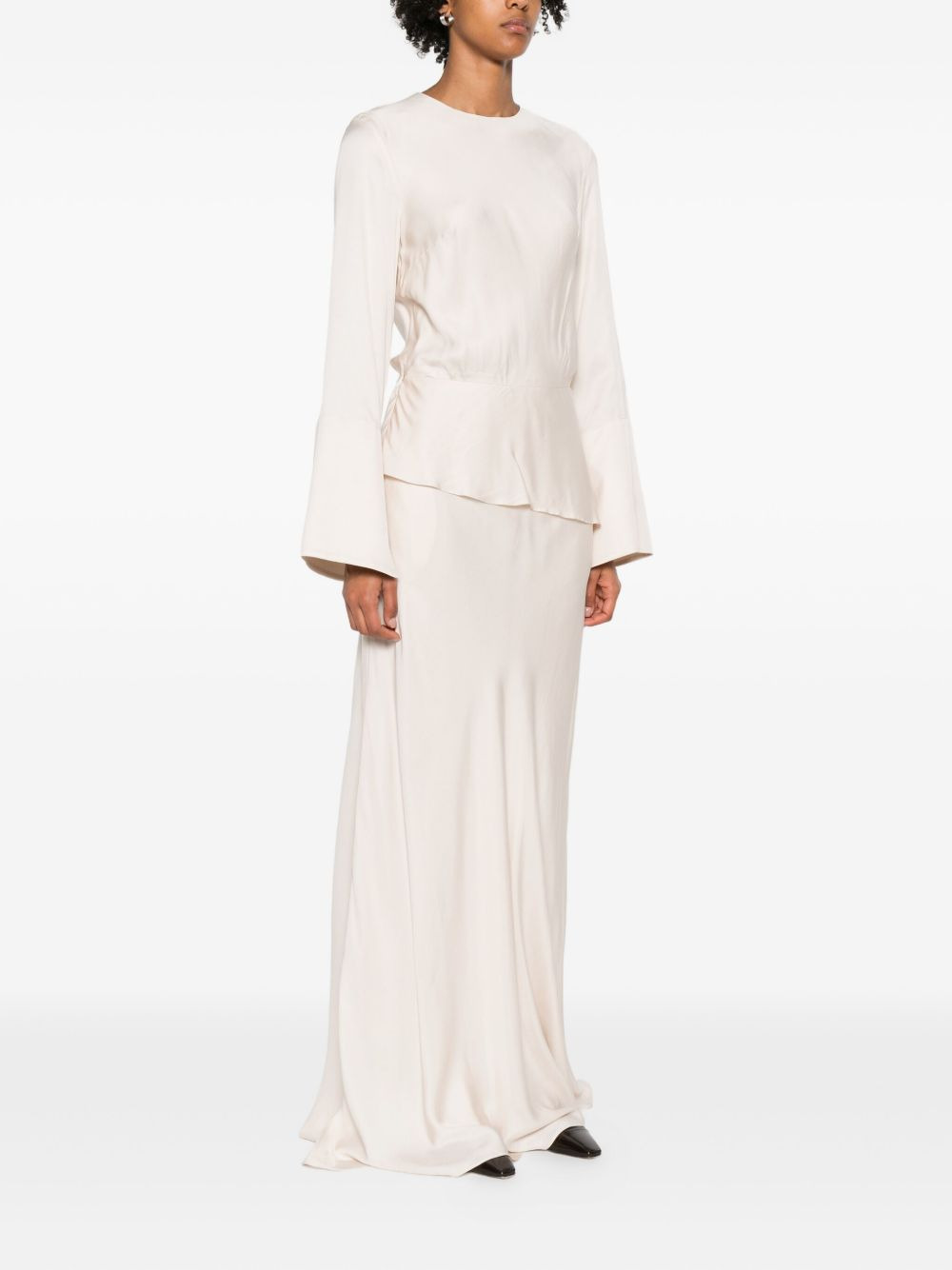 Violet wide-sleeve maxi dress - 3