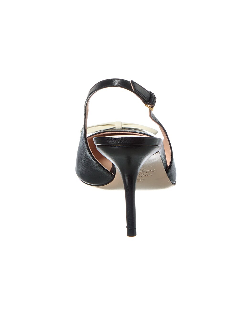 Valentino Bow 90 Leather Slingback Pump - 3