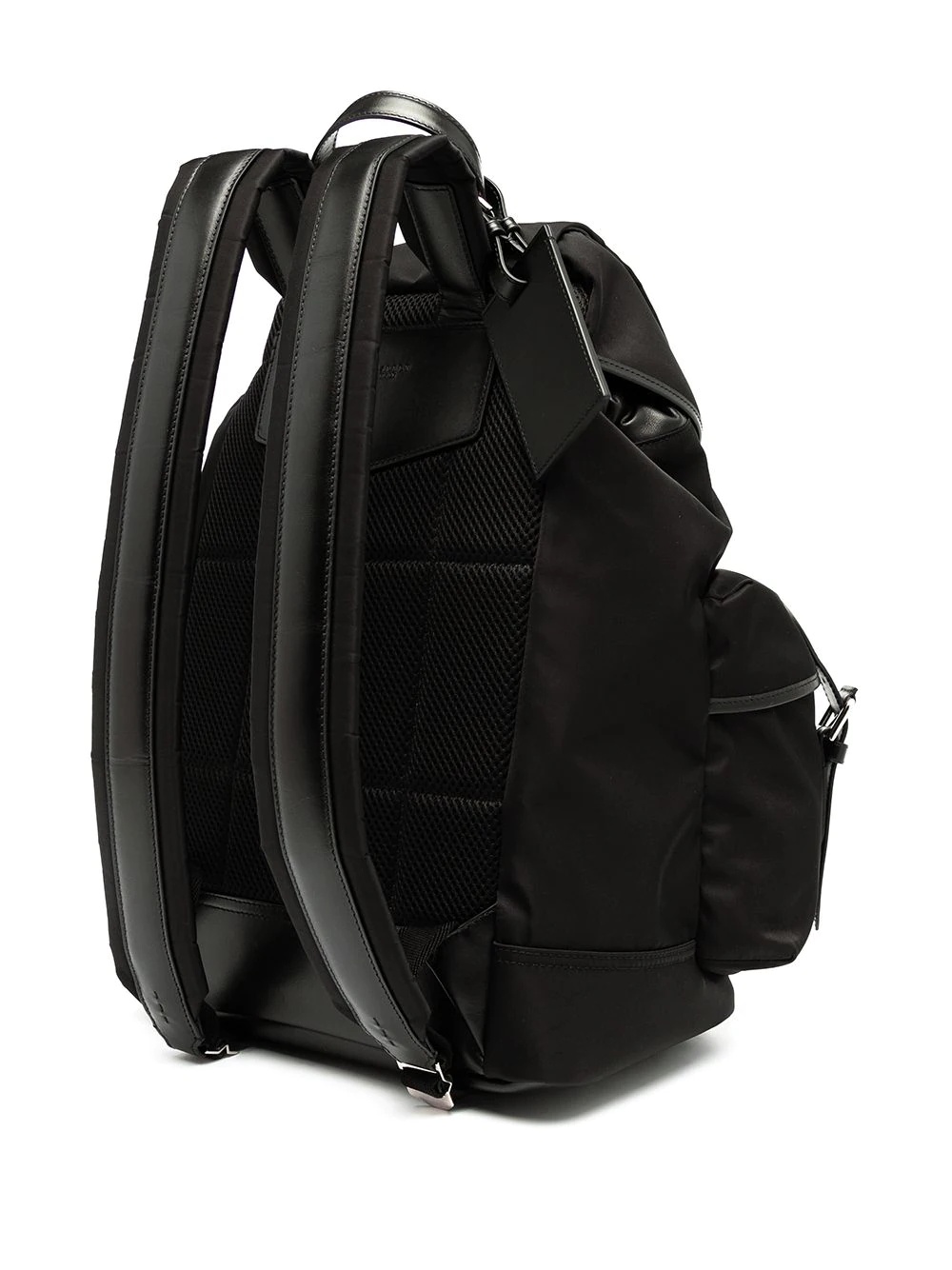 leather trim backpack - 3