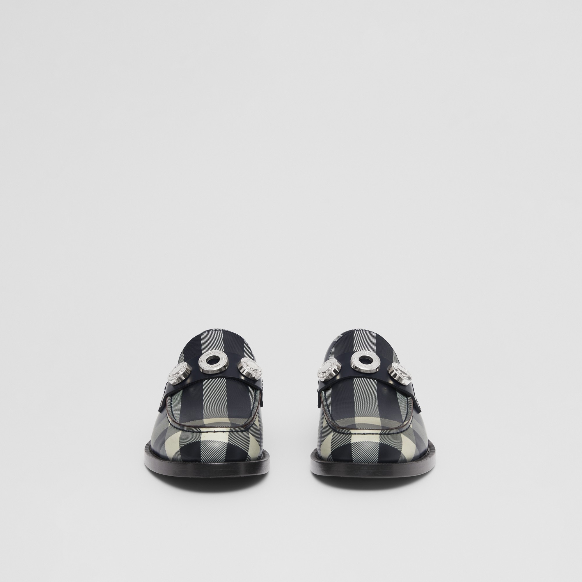 Logo Detail Check Leather Loafers – Exclusive Capsule Collection - 4