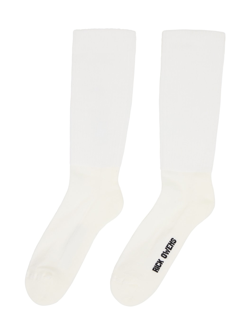 Off-White & Black Logo Socks - 2