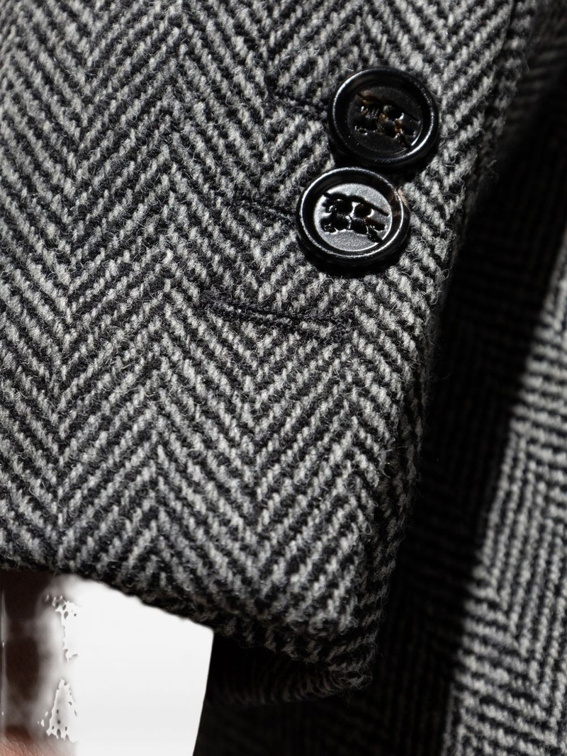 single-breasted herringbone coat 5