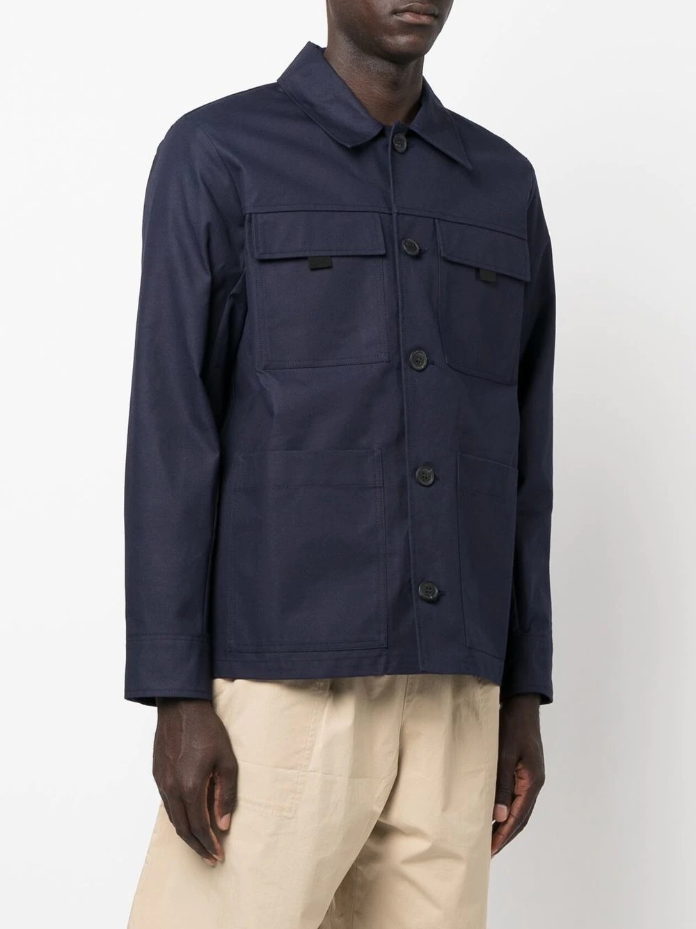 multi-pocket shirt jacket - 3