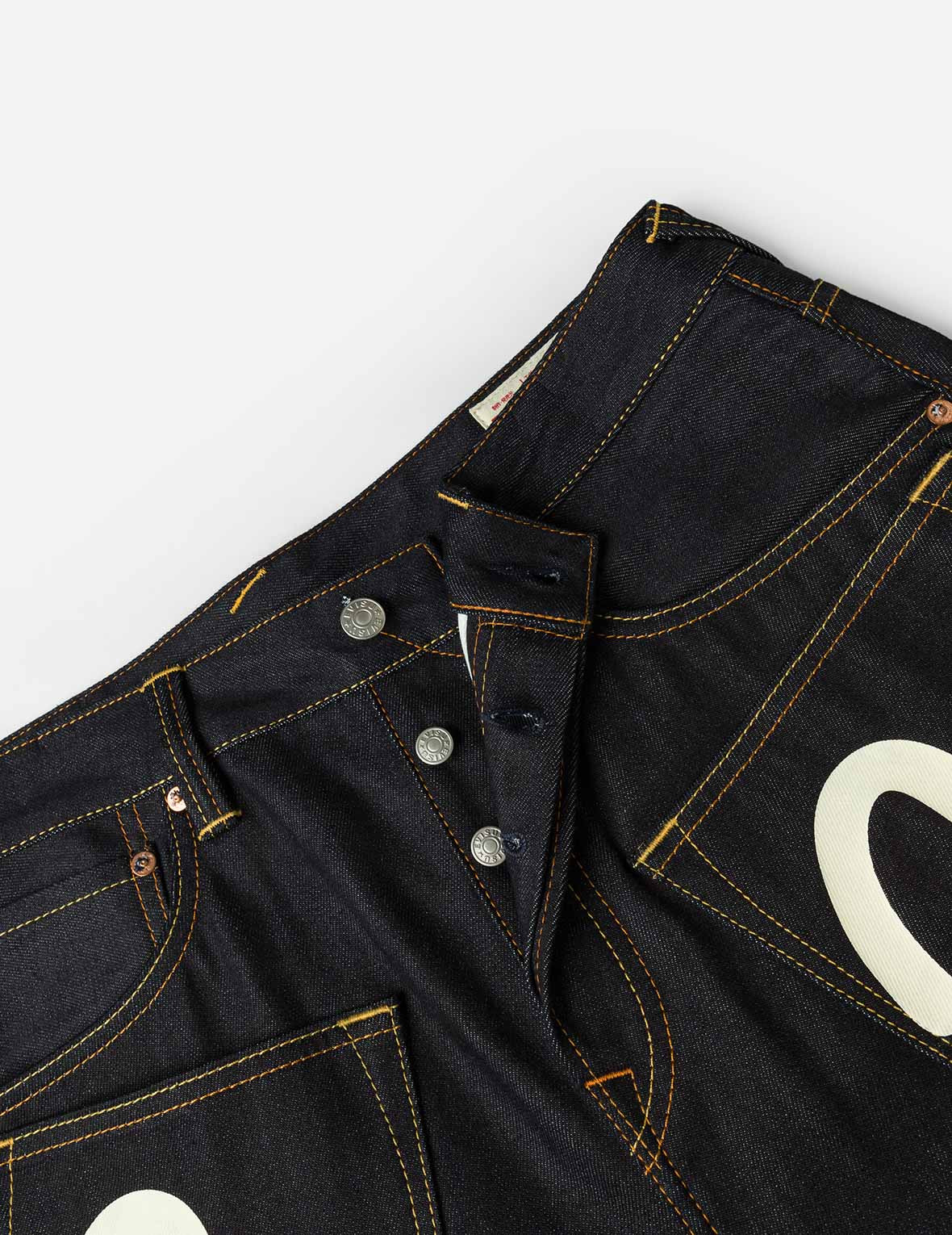 Seagull Print and Multi-Pocket Fashion Fit Denim Shorts - 9