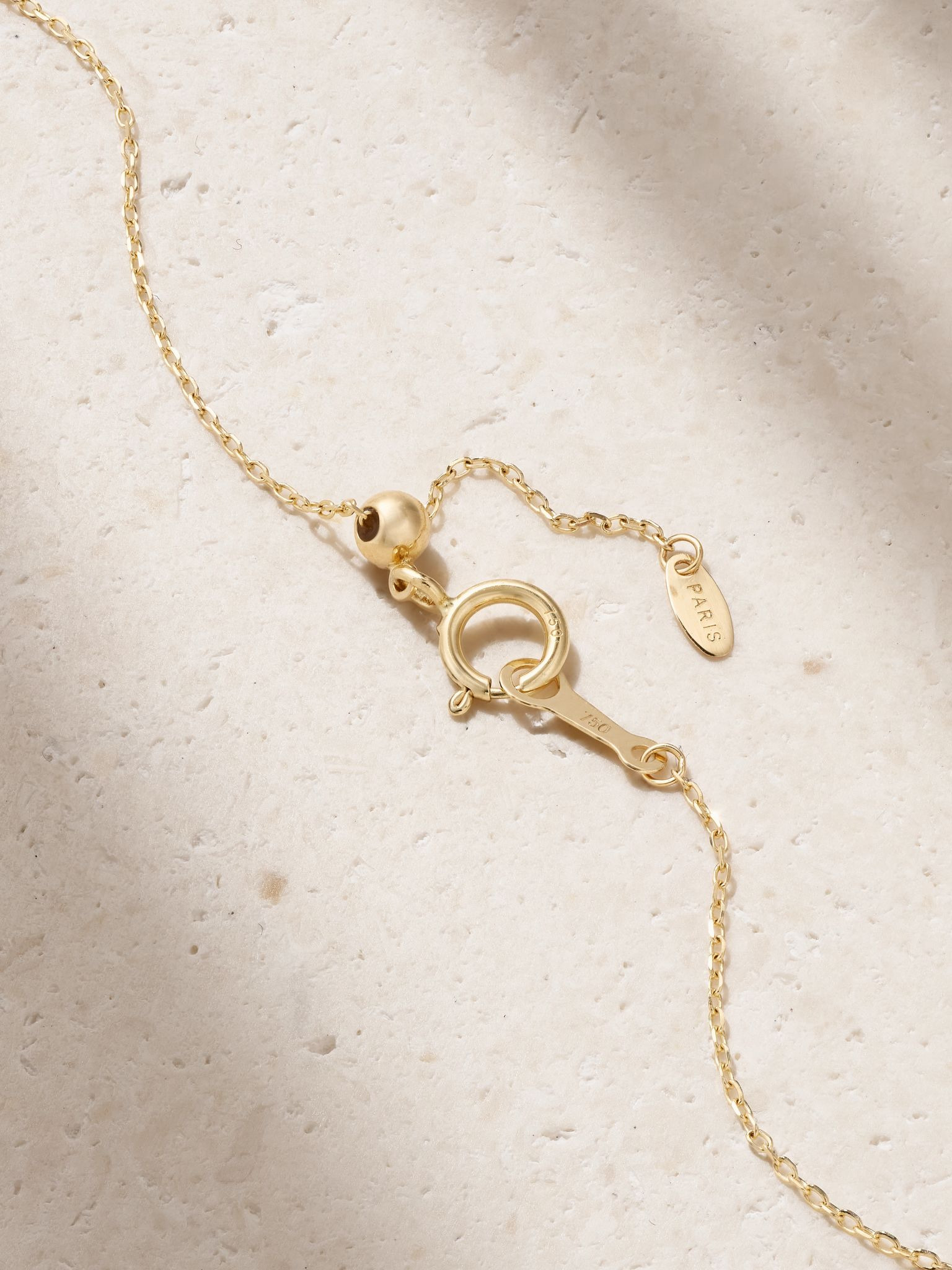 18-karat gold sapphire necklace Blue - 3