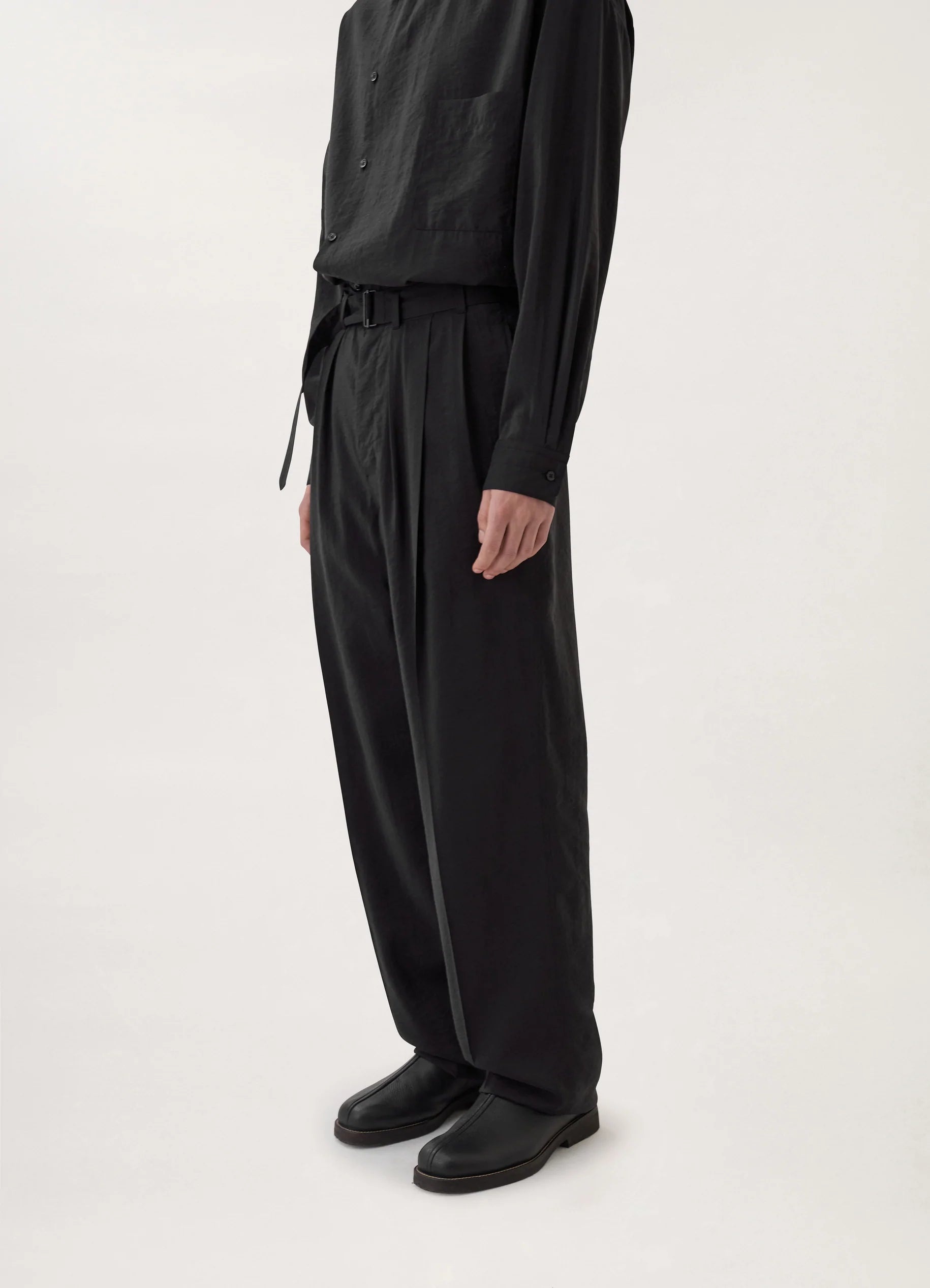 LEMAIRE Black Maxi Trousers