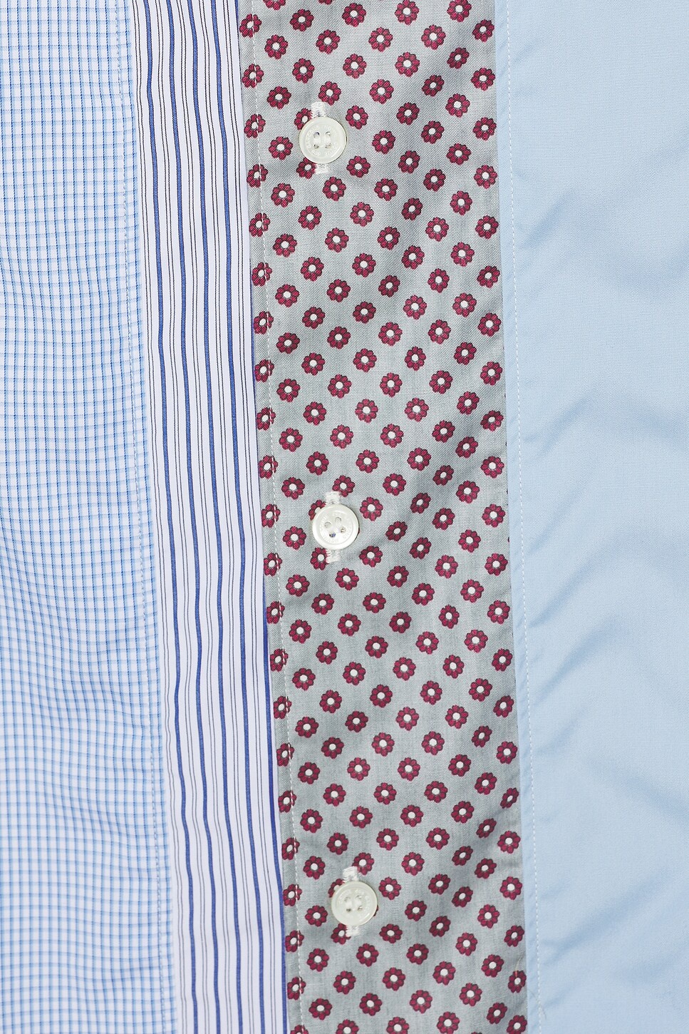 Check And Multi Fabrics Shirt - 3