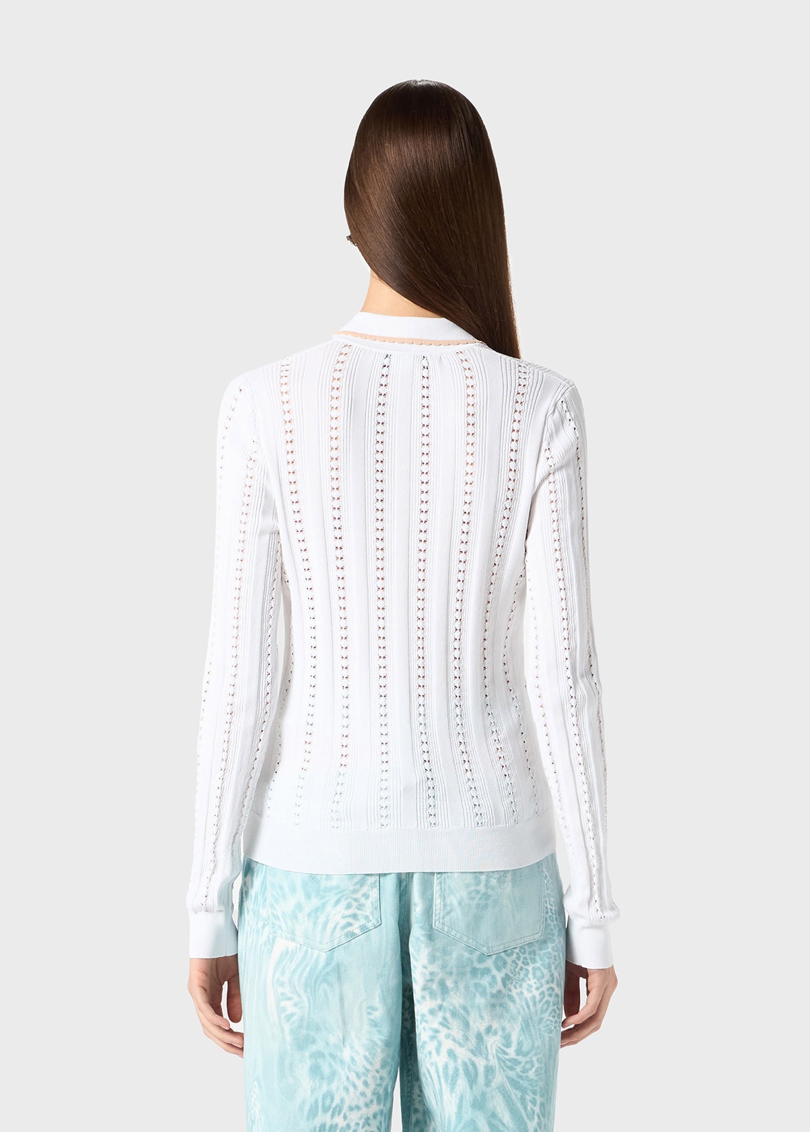 PERFORATED KNIT CARDIGAN - 4