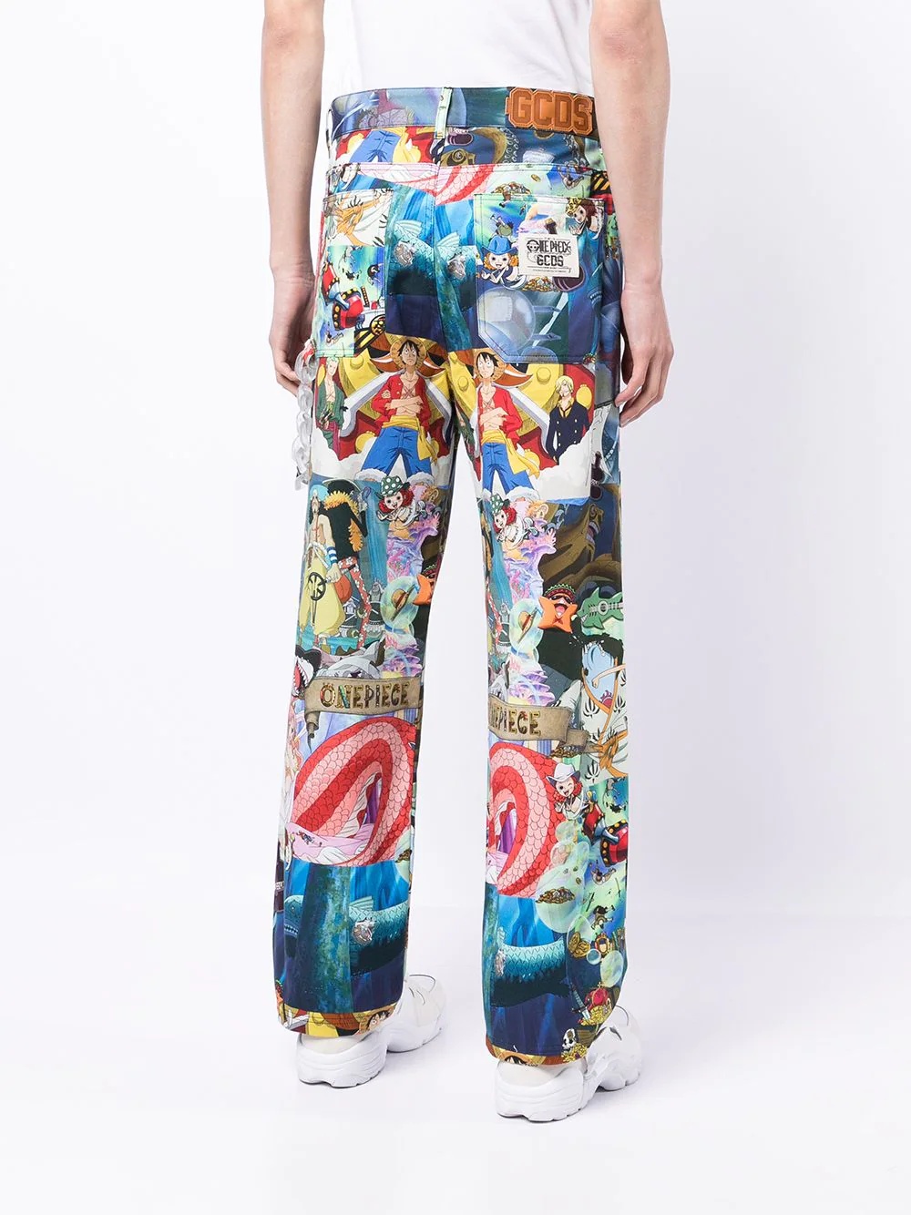 x One Piece comic-print trousers - 4