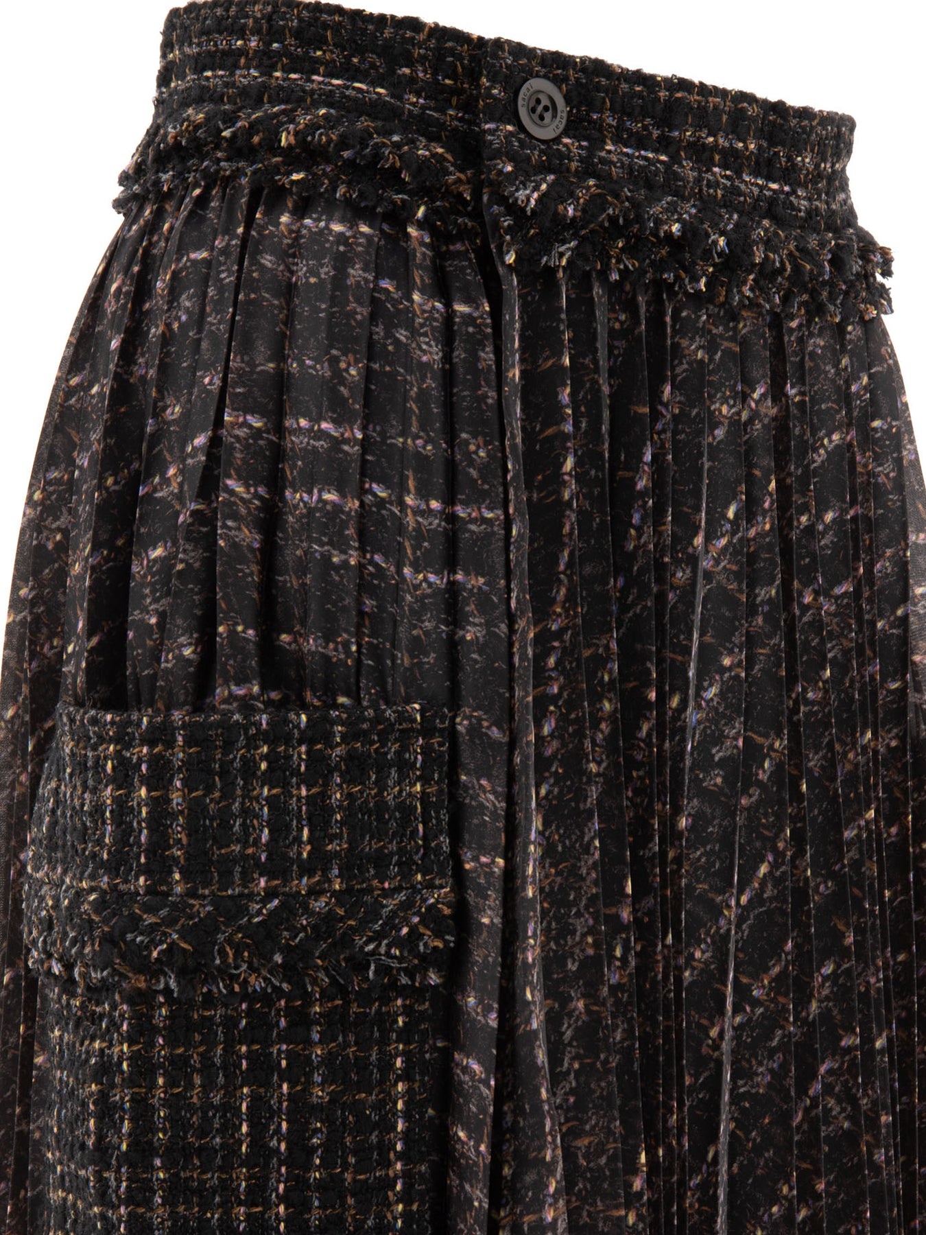 Pleated Skirt With Cargo Pockets Skirts Black - 4