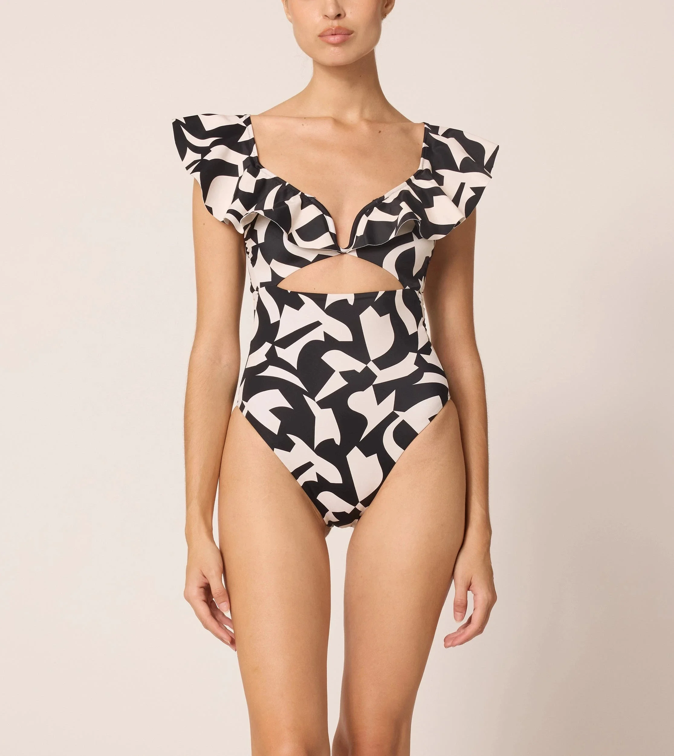 HARLOW ONE PIECE | OSARIA BLACK/WHITE - 1