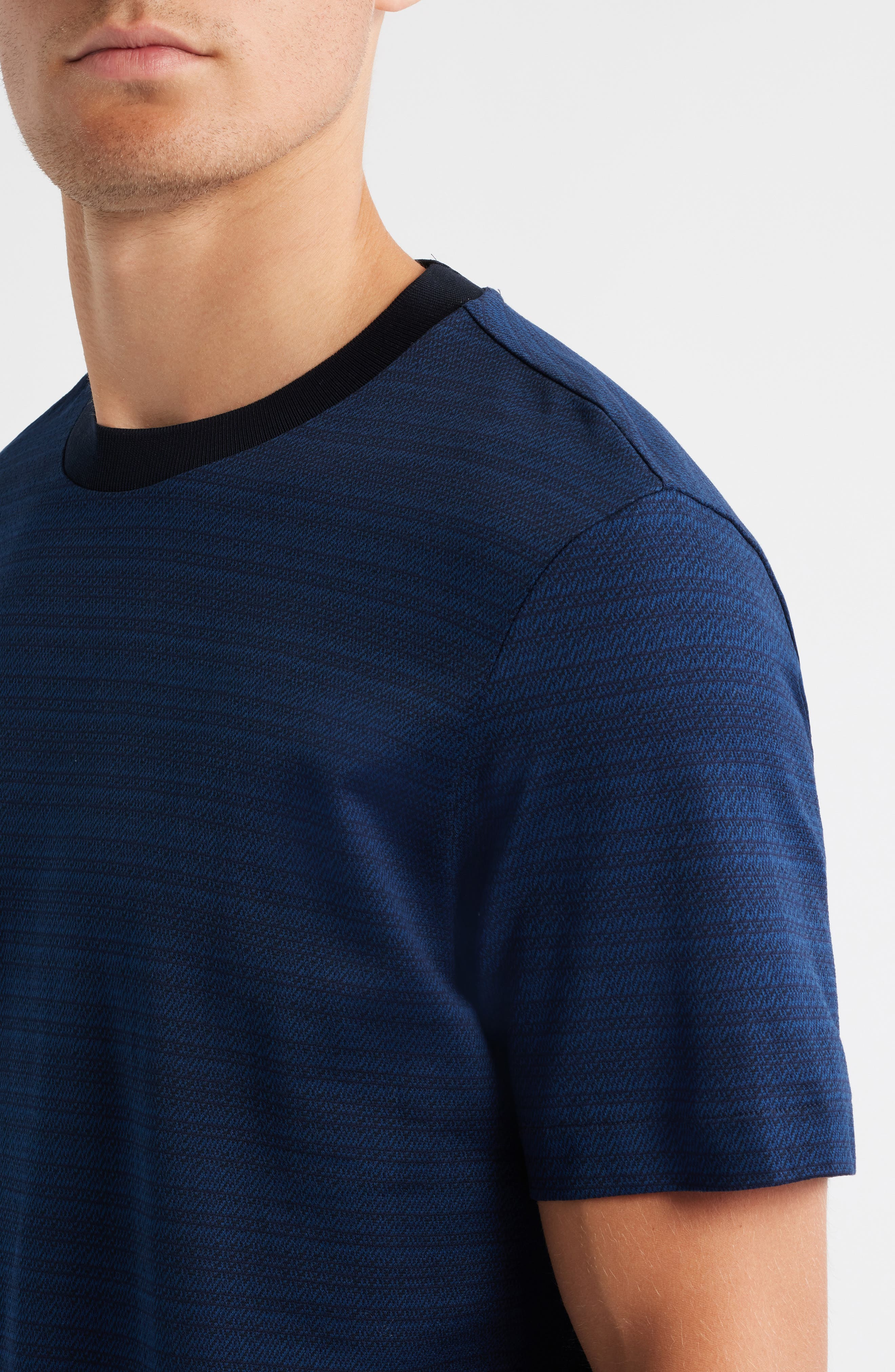 BOSS Taut Jersey Cotton T-Shirt in Dark Blue at Nordstrom - 4
