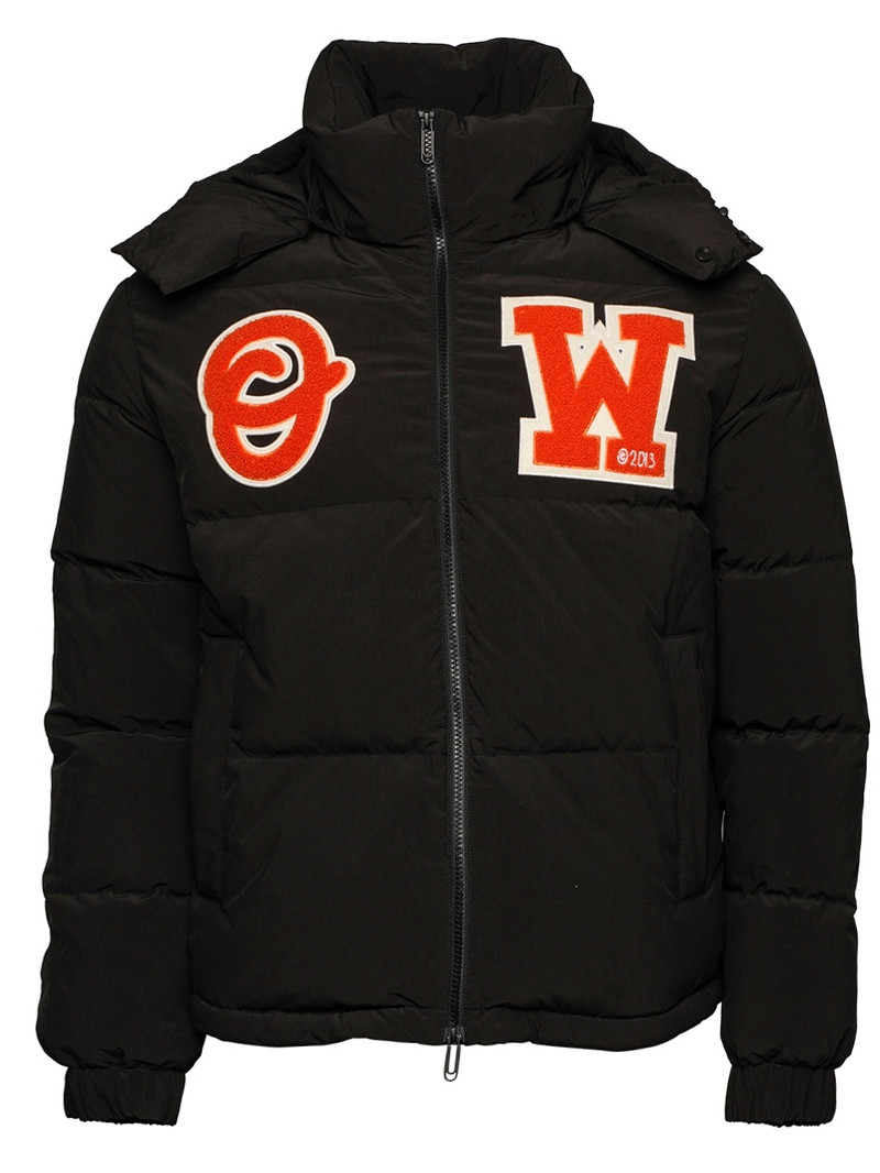 Patch Puffer Down Jacket Black - 1